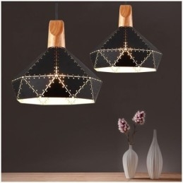 Industriell Retro Vintage Hängande Ljus Ihålig Lampskärm