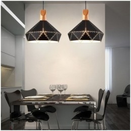 Industriell Retro Vintage Hängande Ljus Ihålig Lampskärm