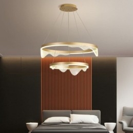 Golden Wave Ripple Pendellampa Taklampa 2 Light
