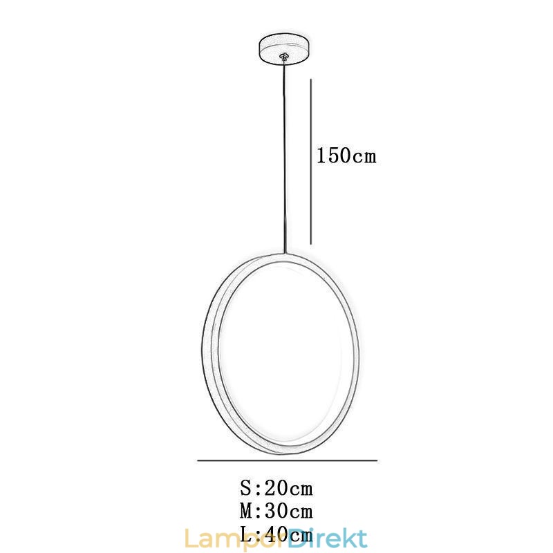 Minimalistisk Ring Pendellampa Dekorativ Taklampa
