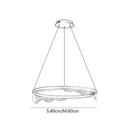Nordic Aluminium Pendellampa Golden Wave Ripple Hanging Light