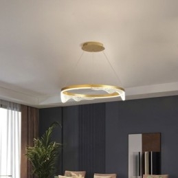 Nordic Aluminium Pendellampa Golden Wave Ripple Hanging Light