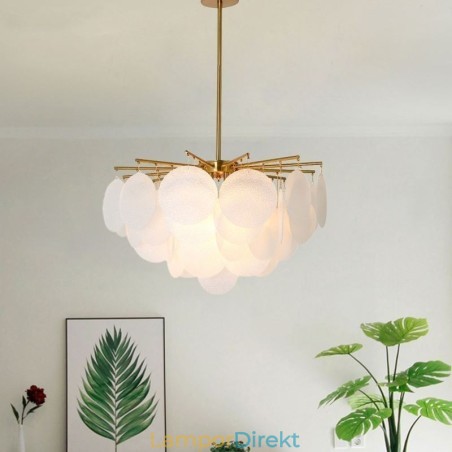 Modern 6-Ljus Hängande Lampa Med Glasform Modern 6-Ljus Hängande Lampa Med Glasform