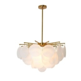 Modern 6-Ljus Hängande Lampa Med Glasform
