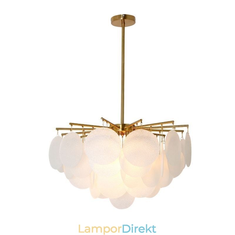 Modern 6-Ljus Hängande Lampa Med Glasform