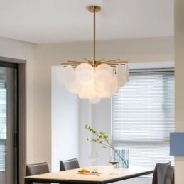 Modern 6-Ljus Hängande Lampa Med Glasform