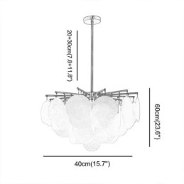 Modern 6-Ljus Hängande Lampa Med Glasform