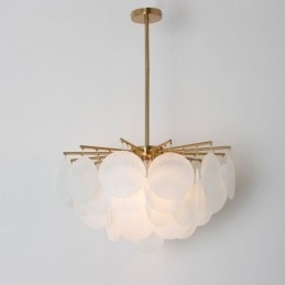 Modern 6-Ljus Hängande Lampa Med Glasform