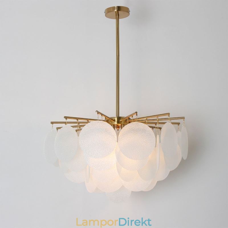 Modern 6-Ljus Hängande Lampa Med Glasform