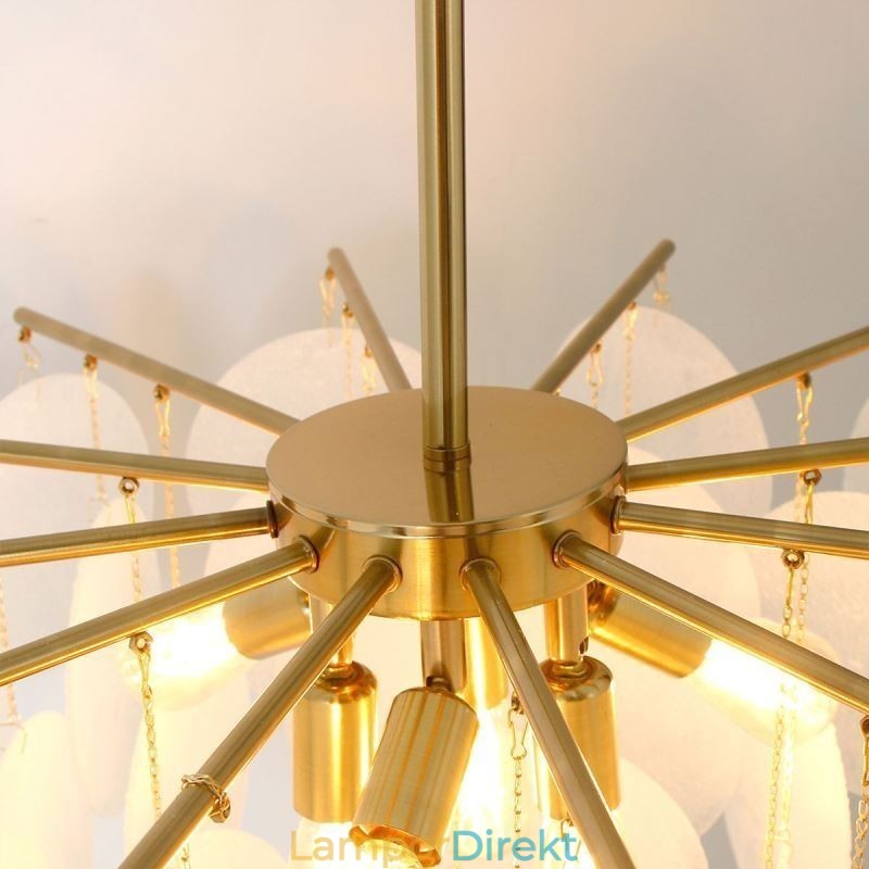 Modern 6-Ljus Hängande Lampa Med Glasform