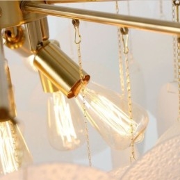 Modern 6-Ljus Hängande Lampa Med Glasform