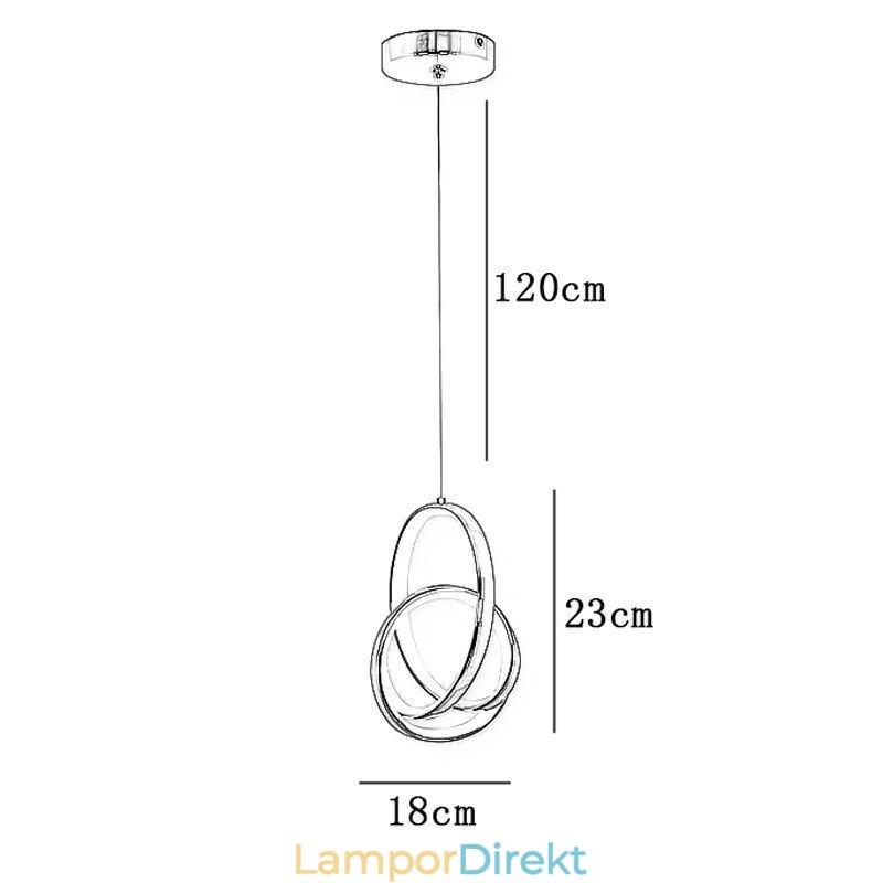 Taklampa Irregular Ring Taklampa