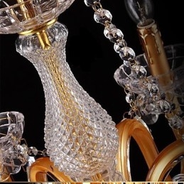 Modern Och Modern Traditionell Klassisk Vintage Kristallmålning Ljuskrona I Glas