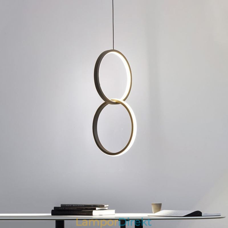 Mimimalistisk Dubbelring Taklampa