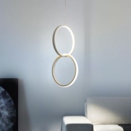 Mimimalistisk Dubbelring Taklampa