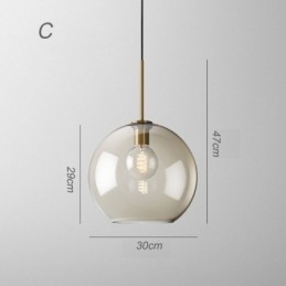 Glas Pendellampa Minimalistisk Cognac Färg Dekorativ Glasarmatur