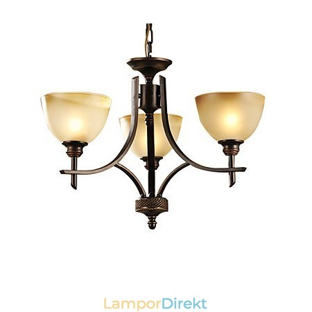 Elegant Ljuskrona Med 3 Lampor I Varmt Ljus Elegant Ljuskrona Med 3 Lampor I Varmt Ljus