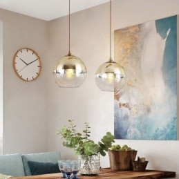 Creative Iron+Glass Globe Pendelljus Dekorativ Belysning