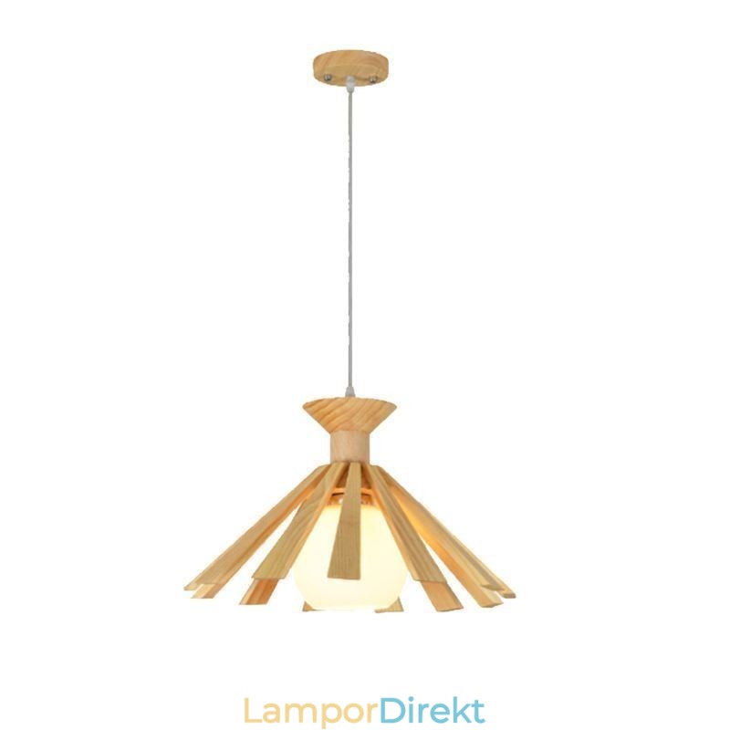 Pendellampa I Enkel Stil I Trä