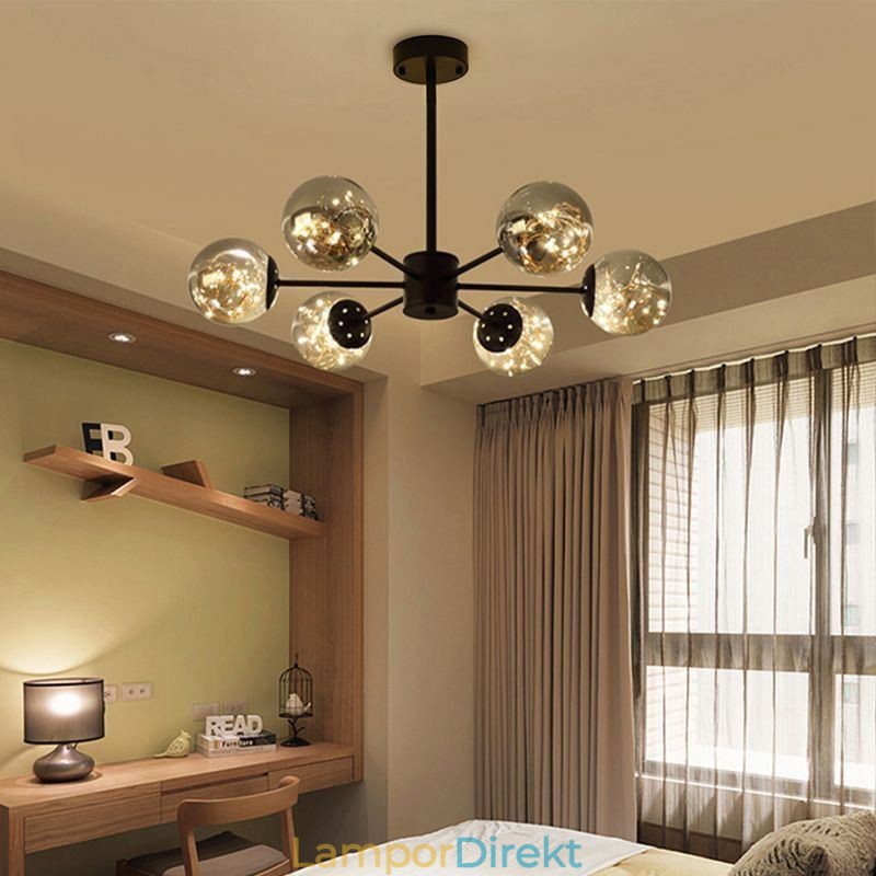 Magic Bean Pendellampa Nordic Style Glaskula Gypsophila Pendellampa