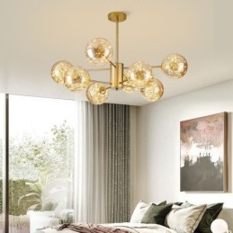 Magic Bean Pendellampa Nordic Style Glaskula Gypsophila Pendellampa