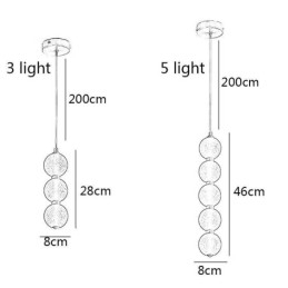 Pendellampa Dekorativ Belysning Med Pärlor I Akryl