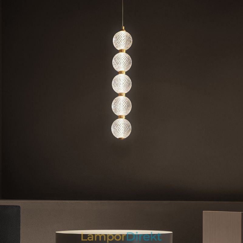 Pendellampa Dekorativ Belysning Med Pärlor I Akryl