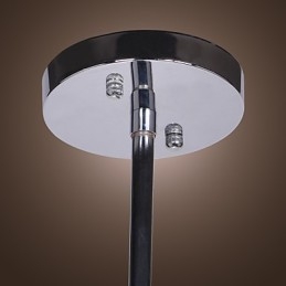 Modern Och Modern Kristallkrona I Krommetall