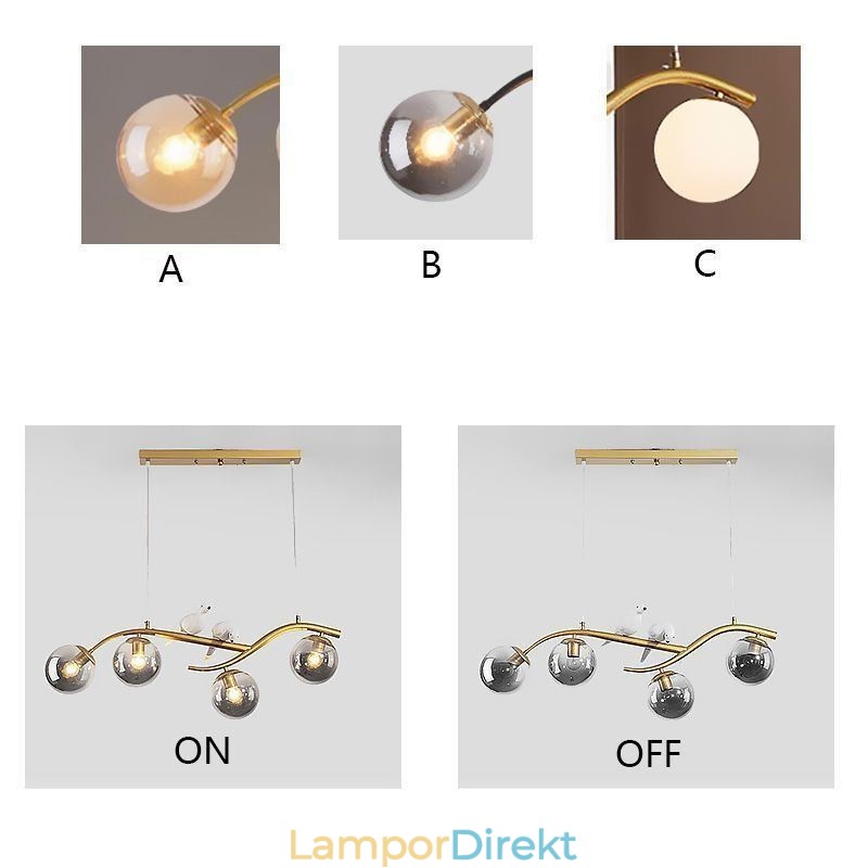 Modern Minimalist Branch Pendel Light 4 Lamp Dekorativ Light