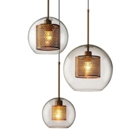 Minimalistisk Glas Cluster Pendel Light 3 Light Ceiling Light Island