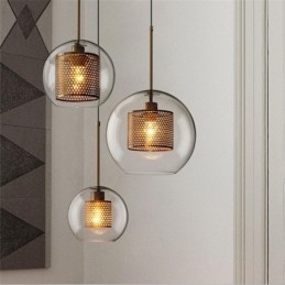 Minimalistisk Glas Cluster Pendel Light 3 Light Ceiling Light Island