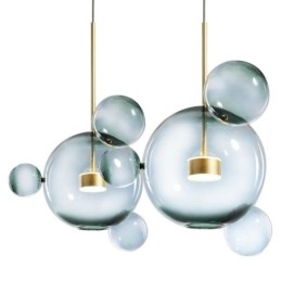 Taklampa Glas Bubble Tak Ljus Gradient Grön Lampa