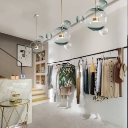 Taklampa Glas Bubble Tak Ljus Gradient Grön Lampa