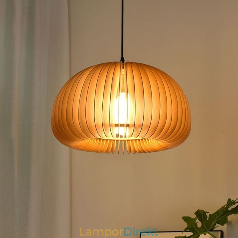 Pendellampa I Retrostil Basswood Pumpa Pendellampa