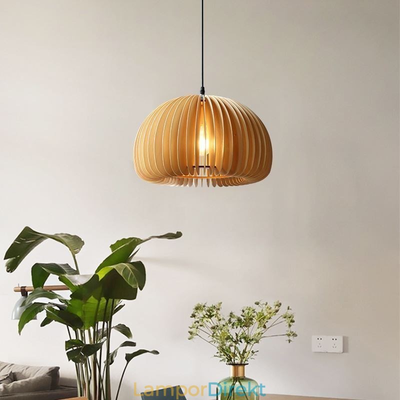 Pendellampa I Retrostil Basswood Pumpa Pendellampa