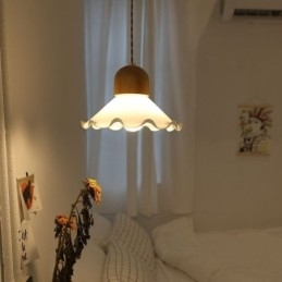 Moderna Spetsglas Hängande Lampa Enkelt Huvud Hängande Lampa