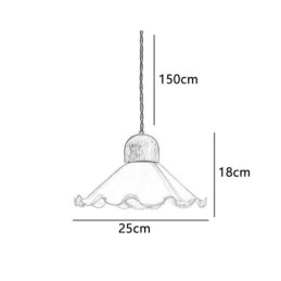 Moderna Spetsglas Hängande Lampa Enkelt Huvud Hängande Lampa
