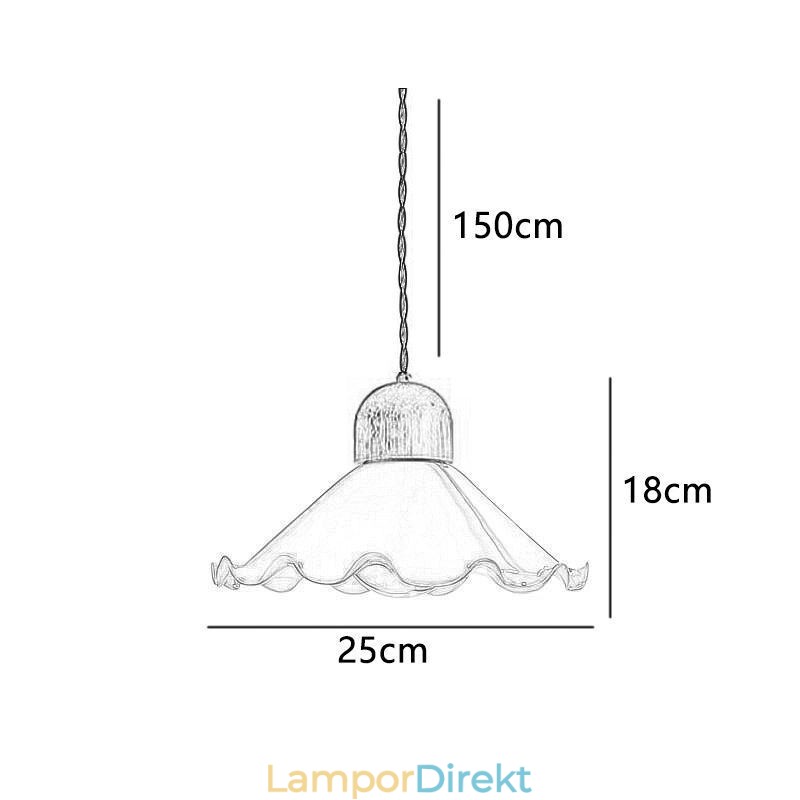 Moderna Spetsglas Hängande Lampa Enkelt Huvud Hängande Lampa