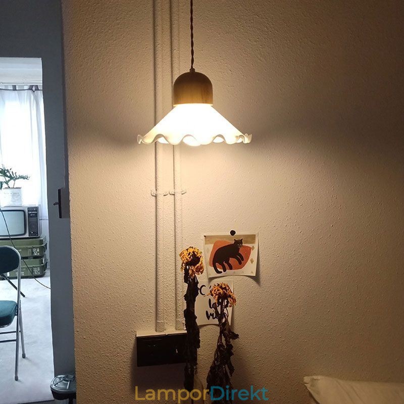 Moderna Spetsglas Hängande Lampa Enkelt Huvud Hängande Lampa