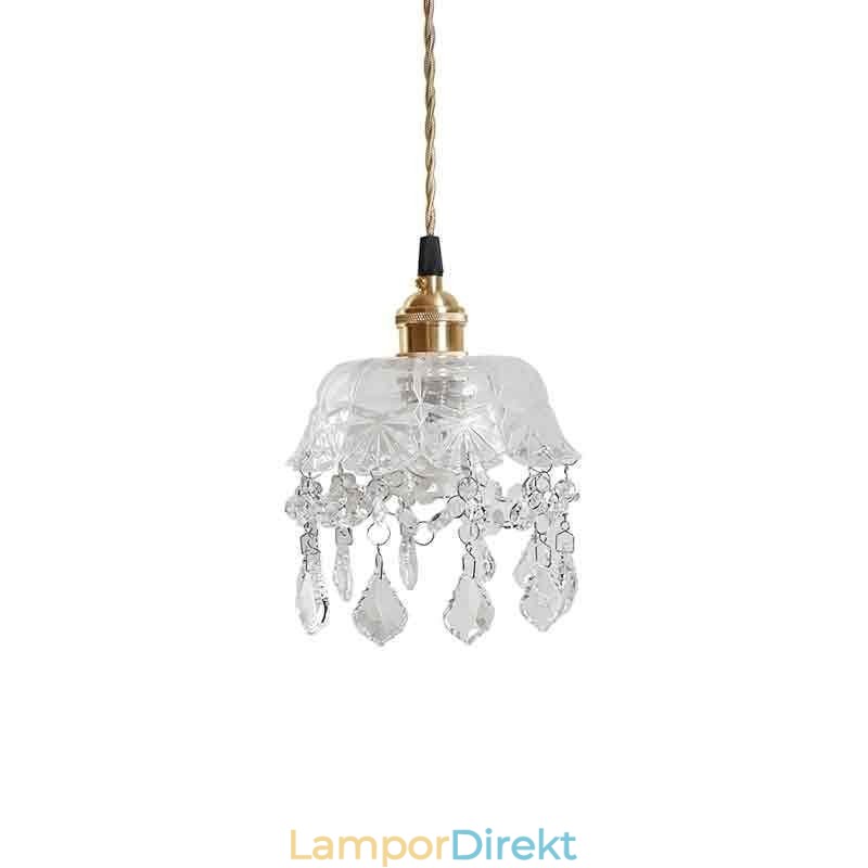 Elegant Glas Taklampa Enkelt Huvud Mini Pendellampa