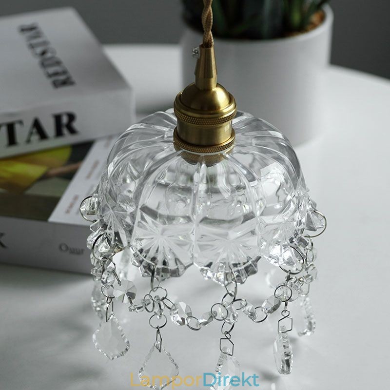 Elegant Glas Taklampa Enkelt Huvud Mini Pendellampa