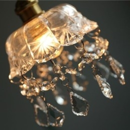 Elegant Glas Taklampa Enkelt Huvud Mini Pendellampa