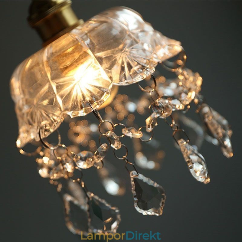 Elegant Glas Taklampa Enkelt Huvud Mini Pendellampa