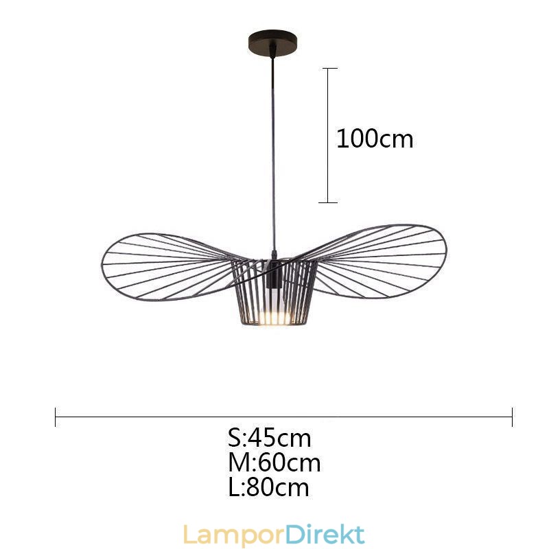 Järnhängande Ljus Halmhattlampa 1 Ljus
