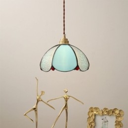 Minimalistisk Kronbladslampa I Glas Pendellampa Med Ett Enda Huvud