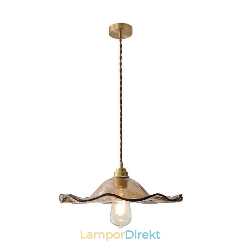 Lotus Leaf Glas Pendel Light Creative Dekorativ Ljusarmatur