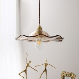 Lotus Leaf Glas Pendel Light Creative Dekorativ Ljusarmatur