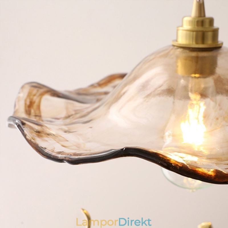Lotus Leaf Glas Pendel Light Creative Dekorativ Ljusarmatur