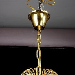 Traditionell Klassisk Kristallmålning Metall Ljuskrona