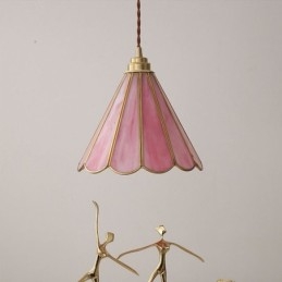 Pendellampa I Japansk Stil Retro Kronbladslampa